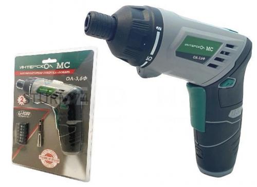 Отвертка аккумуляторная ИНТЕРСКОЛ ОА-3,6Ф (Li-Ion, блистер) 433.3.2.30 Отвертка аккумуляторная ИНТЕРСКОЛ ОА-3,6Ф (Li-Ion, блистер) 433.3.2.30