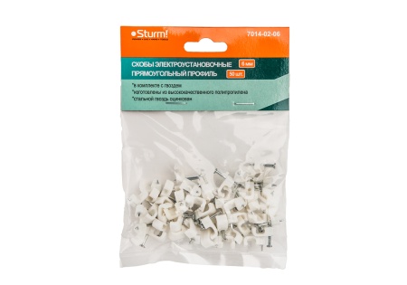 Скобы электроустановочные 6 мм STURM 7014-02-06 (прямоугольный профиль) 50 шт											, 7014-02-06 Скобы электроустановочные 6 мм STURM 7014-02-06 (прямоугольный профиль) 50 шт