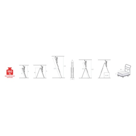 Лестница алюминиевая трёхсекционная Новая Высота NV 1230, 3х6 (1230306), 1230306 Лестница алюминиевая трёхсекционная Новая Высота NV 1230, 3х6 (1230306)