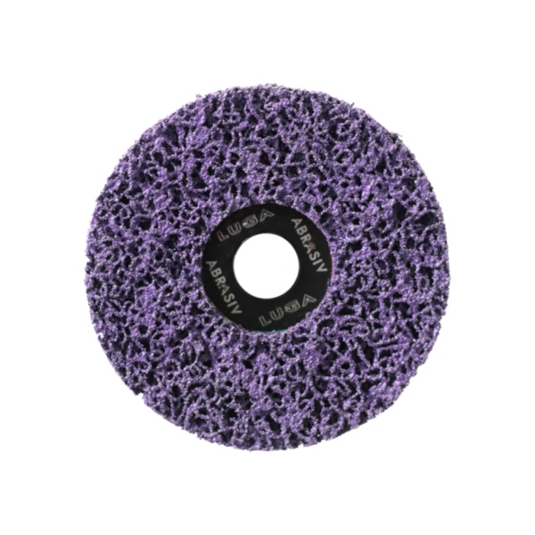 Круг зачистной 125х22 коралловый, фиолетовый (жесткий) ЛУГА (5шт/уп),  Круг зачистной 125х22 коралловый, фиолетовый (жесткий) ЛУГА (5шт/уп)