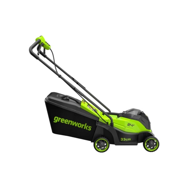 Газонокосилка аккумуляторная GREENWORKS GD24LM331 (24V, 33см, бесщеточная, без АКБ и ЗУ) 2520607, 2520607 Газонокосилка аккумуляторная GREENWORKS GD24LM331 (24V, 33см, бесщеточная, без АКБ и ЗУ) 2520607