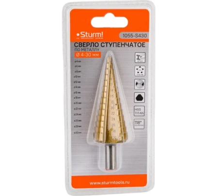 ������ ����������� �� ������� STURM 1055-S430 (4-30��, ��� 2��, HSS+TIN)