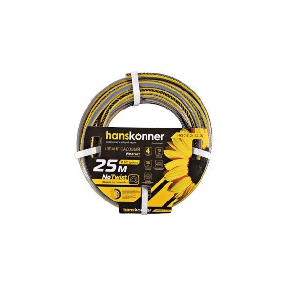����� ���������� 1/2", 25�, 4-� �������, ������������ Hanskonner (HK3015-24-12-25)