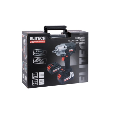 Гайковерт ударный аккумуляторный Elitech HD CW 2009SL (1/2", 850Нм, 2х4,0А/ч) E2201.059.02, CW 2009SL (E2201.059.02) Гайковерт ударный аккумуляторный Elitech HD CW 2009SL (1/2", 850Нм, 2х4,0А/ч) E2201.059.02