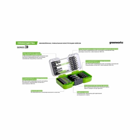  ,   40 , HEX 1/4,  GREENWORKS (2944207)