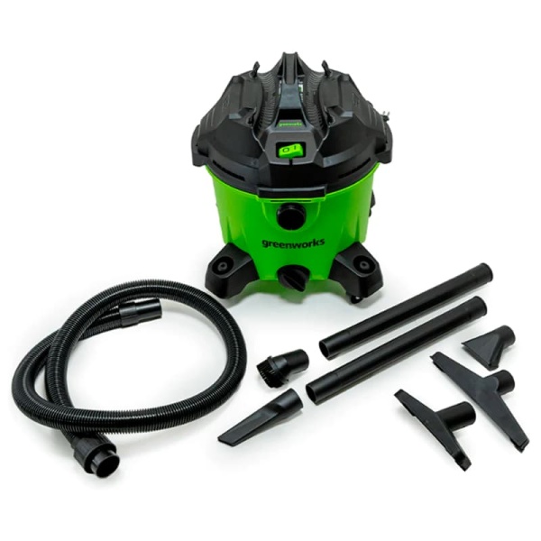 Пылесос строительный GREENWORKS G120WDV (4701207), 4701207 Пылесос строительный GREENWORKS G120WDV (4701207)