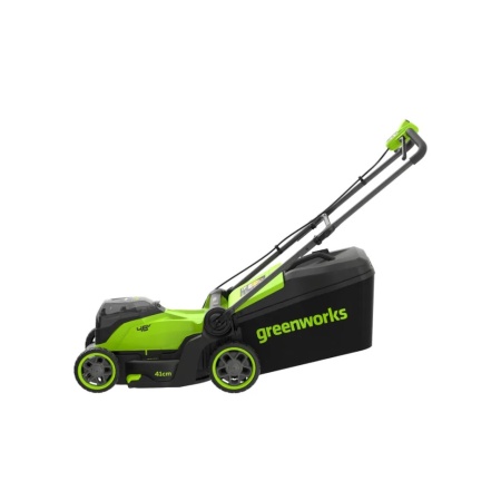 Газонокосилка аккумуляторная GREENWORKS GD24X2LM411 (2x24V, 41см, бесщеточная, без АКБ и ЗУ) 2520907, 2520907 Газонокосилка аккумуляторная GREENWORKS GD24X2LM411 (2x24V, 41см, бесщеточная, без АКБ и ЗУ) 2520907