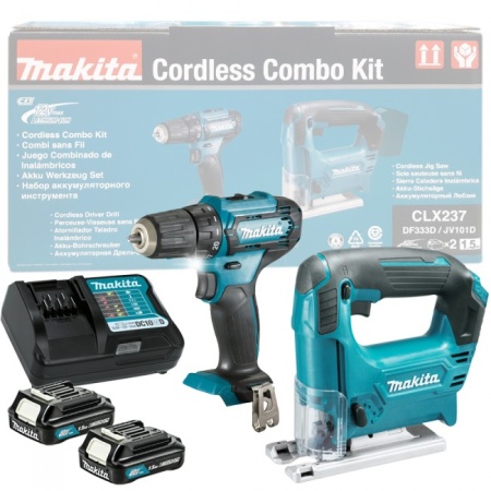    Makita CLX237 (DF333DZ + JV101DZ + BL1016 - 2  + DC10WD)