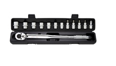 Ключ динамометрический BERGER с набором головок (1/2", 28-210Hm) BG-13STW, BG2370 Ключ динамометрический BERGER с набором головок (1/2", 28-210Hm) BG-13STW