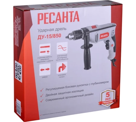 Дрель ударная ДУ-15/850 Ресанта, 75/8/3 Дрель ударная ДУ-15/850 Ресанта