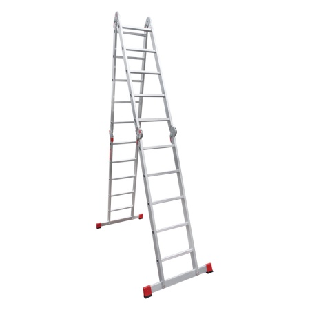 Лестница-трансформер алюминиевая профессиональная Новая Высота NV 3320, 4х5, ширина 400 мм (3320405), 3320405 Лестница-трансформер алюминиевая профессиональная Новая Высота NV 3320, 4х5, ширина 400 мм (3320405)