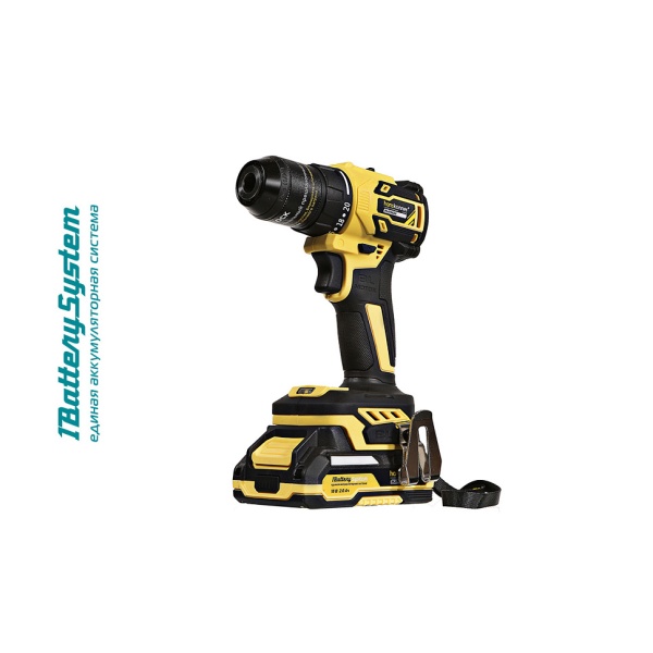 Шуруповерт Hanskonner HCD2065C (1BatterySystem18V, бесщеточный, 2x2Ач и ЗУ, кейс), HCD2065C Шуруповерт Hanskonner HCD2065C (1BatterySystem18V, бесщеточный, 2x2Ач и ЗУ, кейс)
