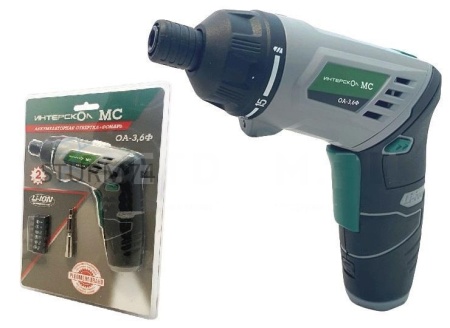 Отвертка аккумуляторная ИНТЕРСКОЛ ОА-3,6Ф (Li-Ion, блистер) 433.3.2.30, 433.3.2.30 Отвертка аккумуляторная ИНТЕРСКОЛ ОА-3,6Ф (Li-Ion, блистер) 433.3.2.30
