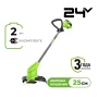   GREENWORKS G24LT251 (24V, 25,  2  ) 2113307SA