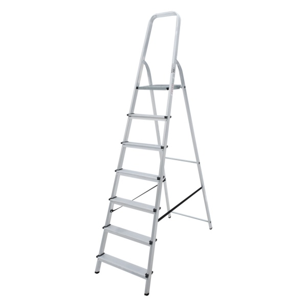 Стремянка алюминиевая односторонняя Новая Высота NV 1110, 1х7 ступеней 80 мм (1110107), 1110107 Стремянка алюминиевая односторонняя Новая Высота NV 1110, 1х7 ступеней 80 мм (1110107)