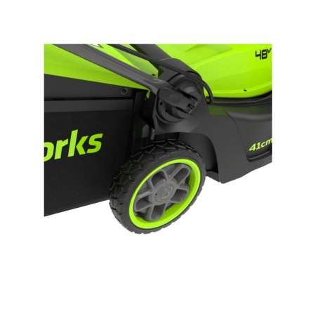 Газонокосилка аккумуляторная GREENWORKS GD24X2LM411 (2x24V, 41см, бесщеточная, без АКБ и ЗУ) 2520907, 2520907 Газонокосилка аккумуляторная GREENWORKS GD24X2LM411 (2x24V, 41см, бесщеточная, без АКБ и ЗУ) 2520907