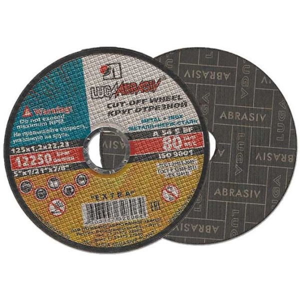 Круг отрезной по металлу ЛУГА 125х1.2х22 Круг отрезной по металлу ЛУГА 125х1.2х22