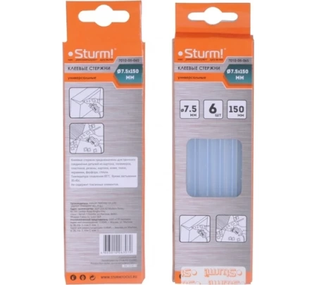 Стержни клеевые STURM 7010-05-06S, 7010-05-06S Стержни клеевые STURM 7010-05-06S