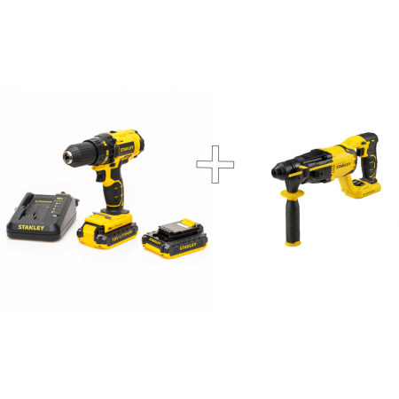 Набор аккумуляторного инструмента STANLEY SCD20S2KHAM-RK (шуруповерт SCD20S2K+перфоратор SBR20), SCD20S2KHAM-RK Набор аккумуляторного инструмента STANLEY SCD20S2KHAM-RK (шуруповерт SCD20S2K+перфоратор SBR20)